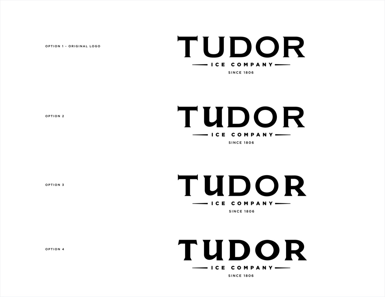 Tudor Ice logo options